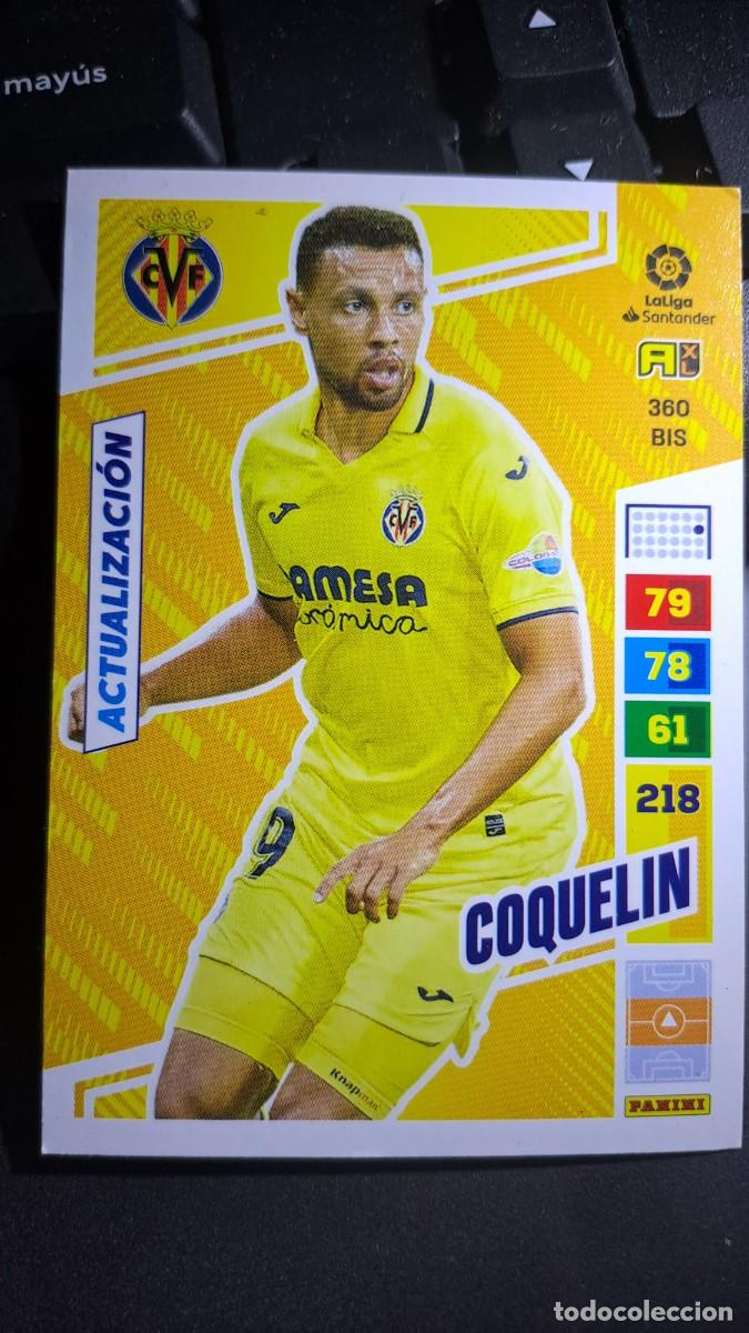 Coleccionismo cromos antiguos: ADRENALYN XL COQUELIN 360 BIS ACTUALIZACION VILLARREAL CROMO LIGA 2022 2023 22 23 PANINI