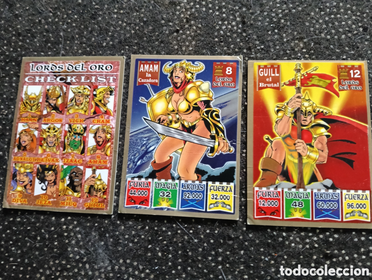Coleccionismo cromos antiguos: CROMO BOLLYCAO -- KAOS THE LEGEND LORDSDEL ORO Check list y n&deg; 8-12