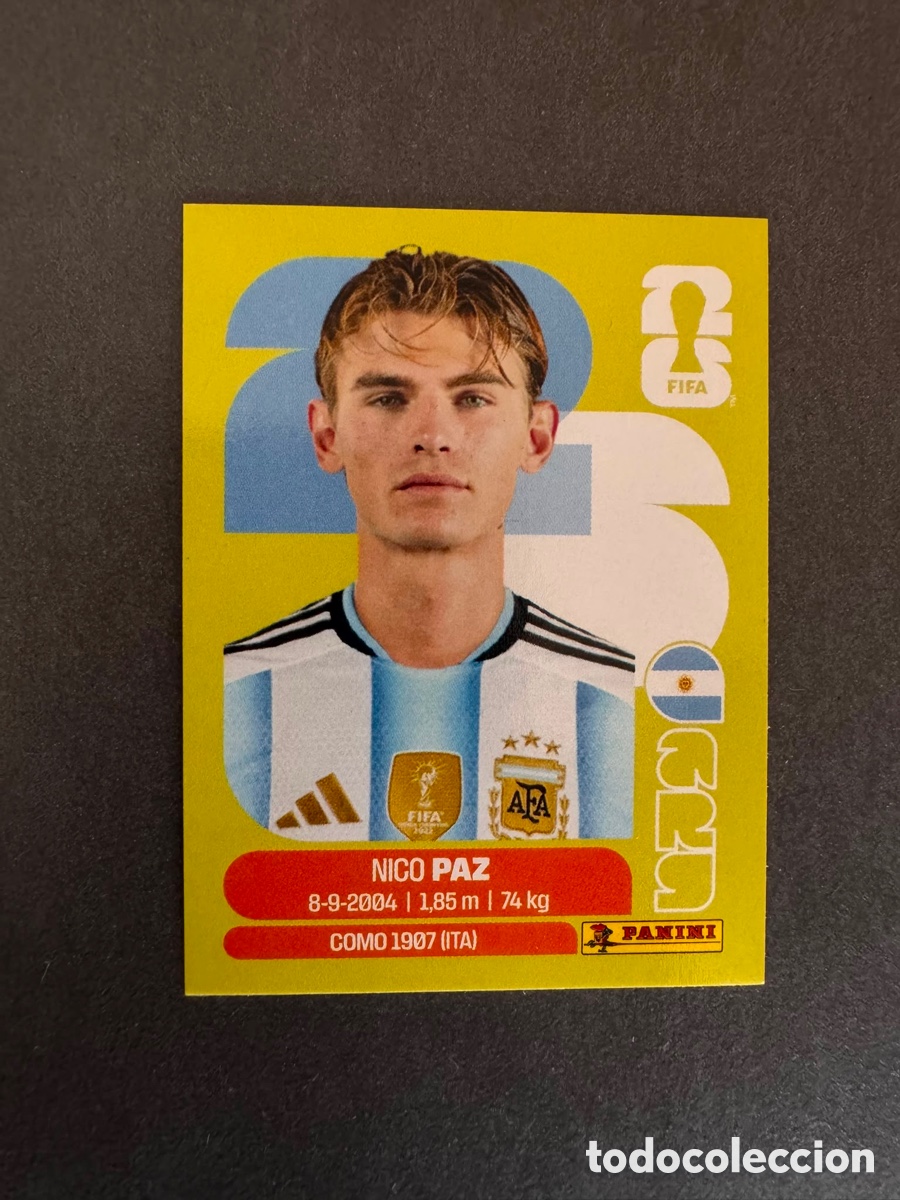 Coleccionismo cromos antiguos: Nico Paz United edition Version Suiza Mundial 2026