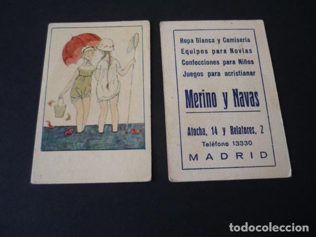 Sammeln alte Sammelbilder: MADRID MERINO Y NAVAS ROPA BLANCA Y CAMISERIA CROMO PUBLICITARIO