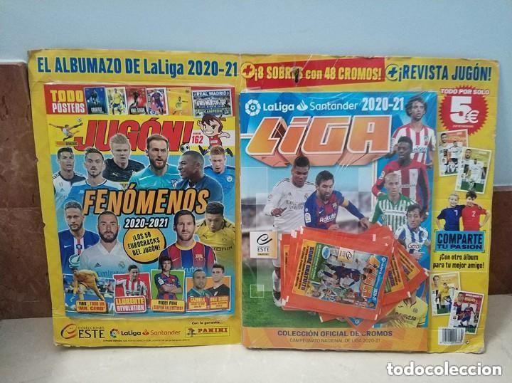 Collectable Antique Stickers: Blister Revista Jug&oacute;n Numero 162 + 2 Album 2020 - 2021 con 8 Sobres Liga con 48 cromos sin abrir