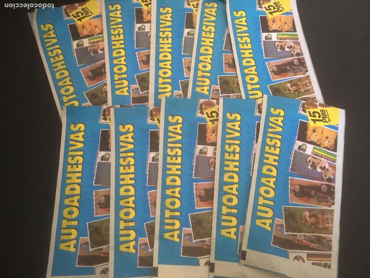 Sammeln alte Sammelbilder: autoadhesivas lote 10 sobres de cromos sin abrir cerrados