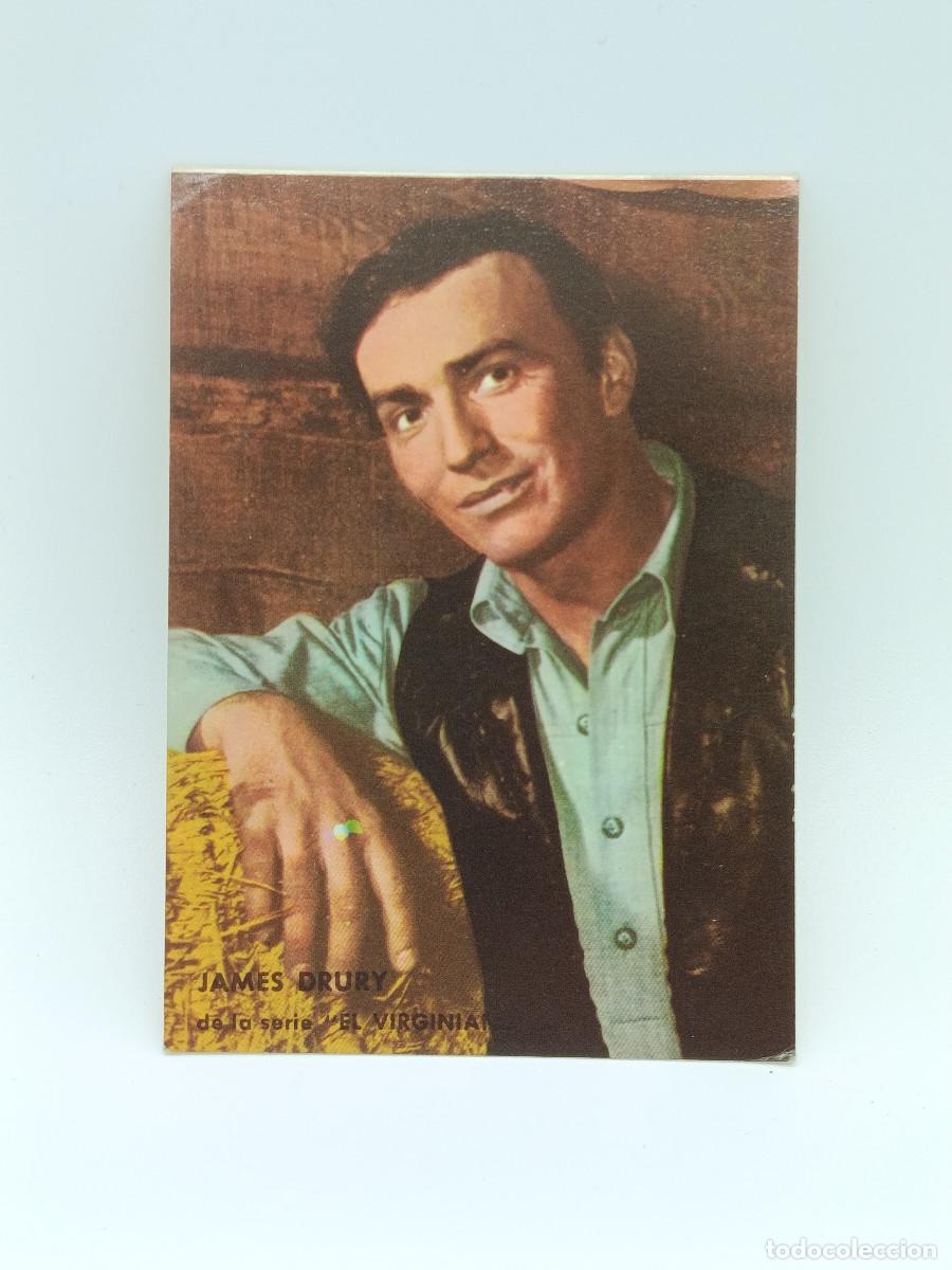 Coleccionismo cromos antiguos: FOTO CROMO ANTIGUO CARTON 7,5CM X 10,5 CM APROXIMADAMENTE. A&Ntilde;OS 60. JAMES DRURY. PY