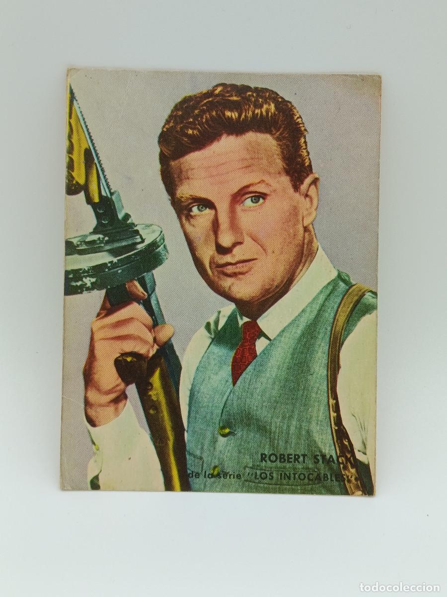 Coleccionismo cromos antiguos: FOTO CROMO ANTIGUO CARTON 7,5CM X 10,5 CM APROXIMADAMENTE. A&Ntilde;OS 60. ROBERT STACK. PY