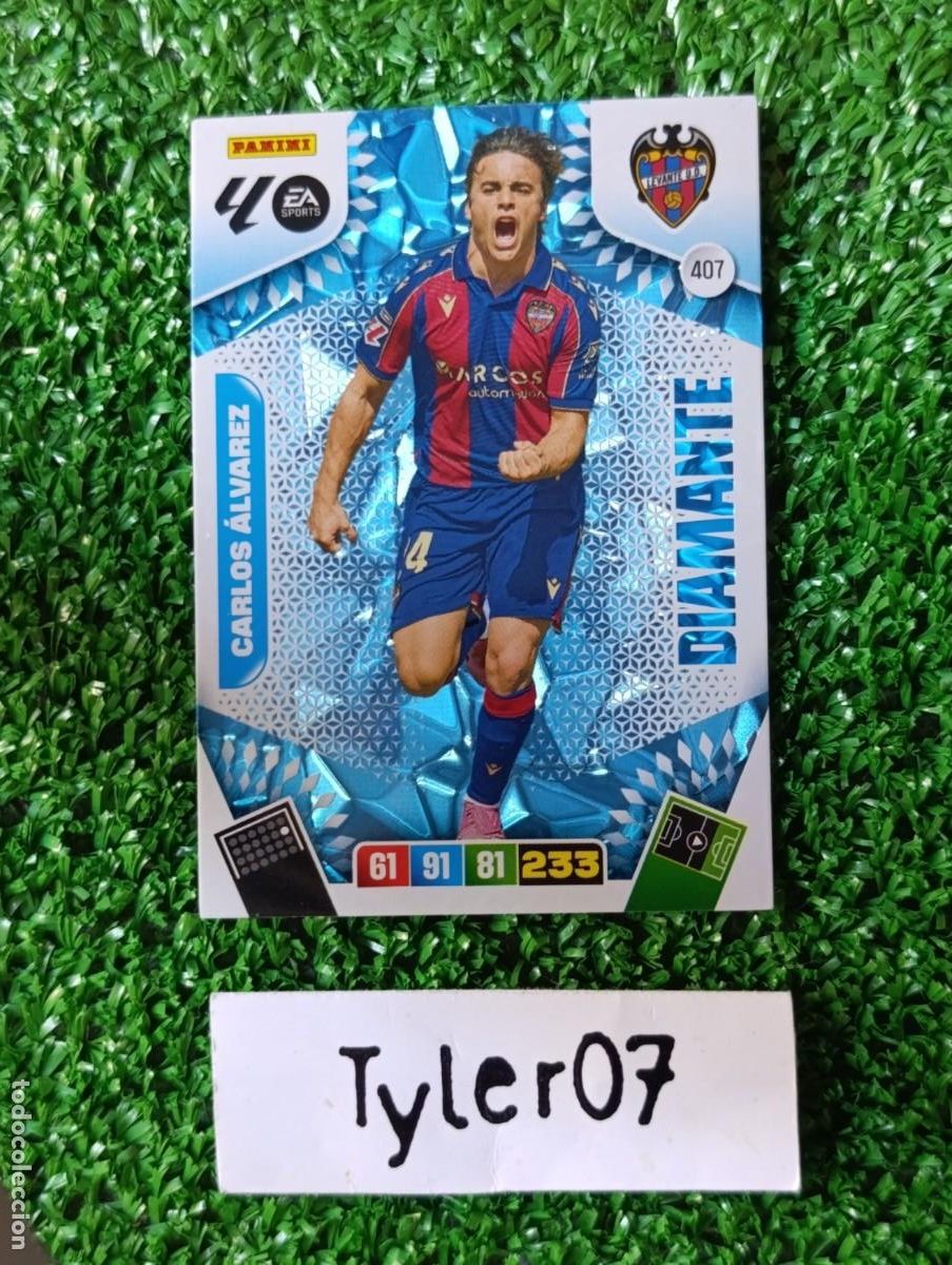 Coleccionismo cromos antiguos: CARLOS ALVAREZ 407 LEVANTE DIAMANTE ADRENALYN XL 2025 2026 25 26