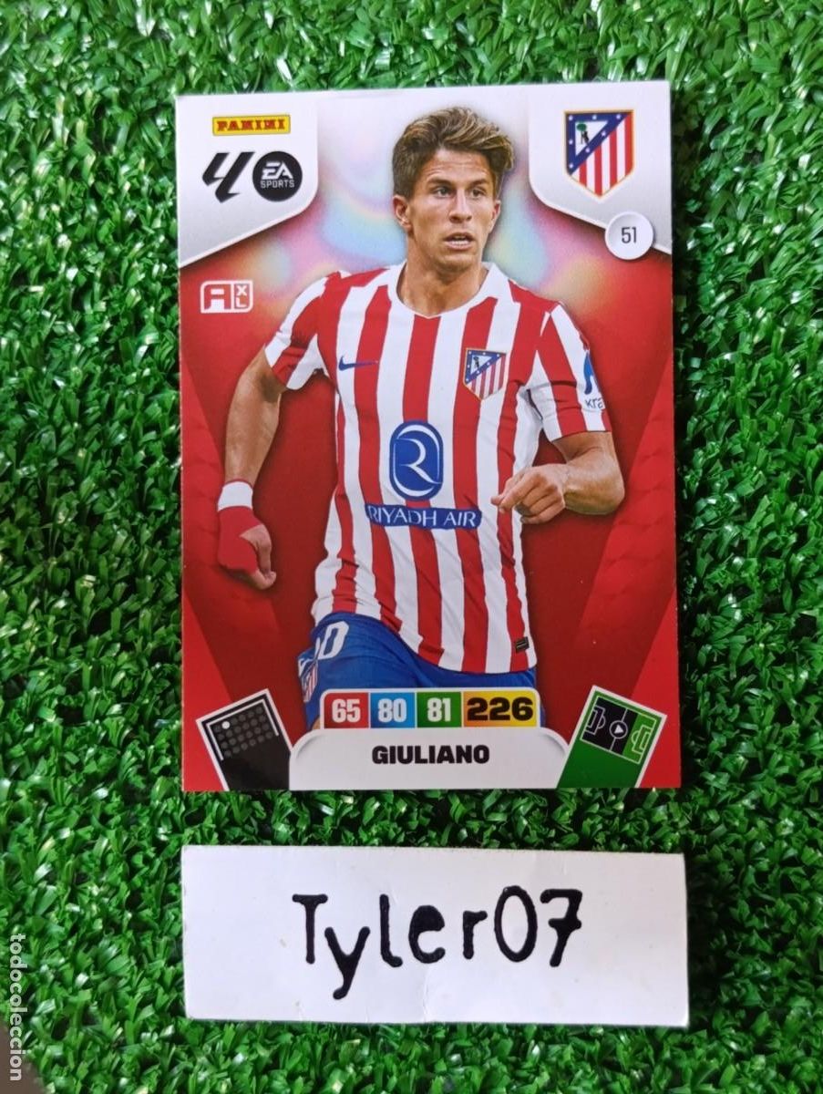 Coleccionismo cromos antiguos: GIULIANO 51 ATLETICO DE MADRID ADRENALYN XL 2025 2026 25 26