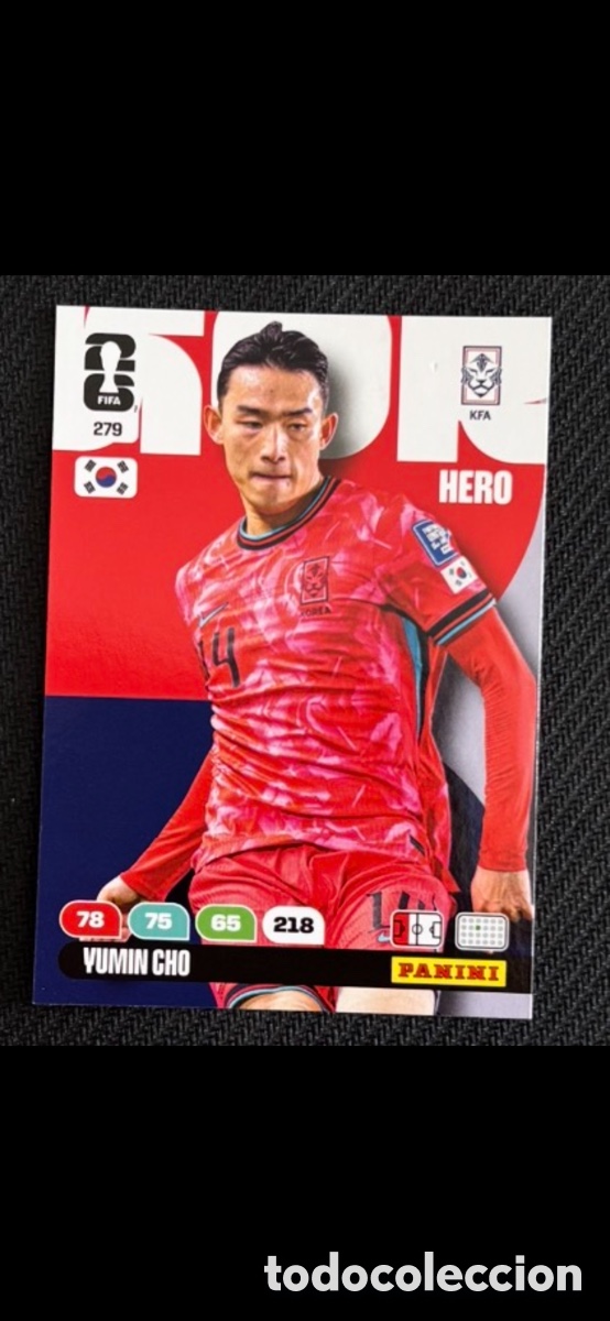 Sammeln alte Sammelbilder: 279 YUMINI CHO COREA DEL SUR FIFA WORLD CUP MUNDIAL 2026