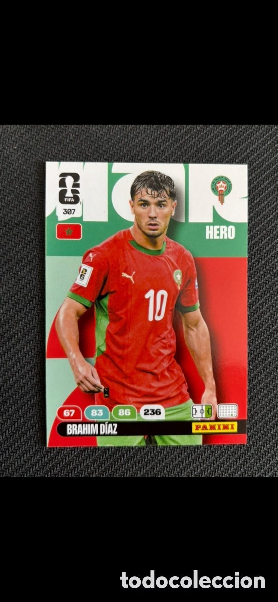 Coleccionismo cromos antiguos: 307 BRAHIM D&Iacute;AZ MARRUECOS FIFA WORLD CUP MUNDIAL 2026