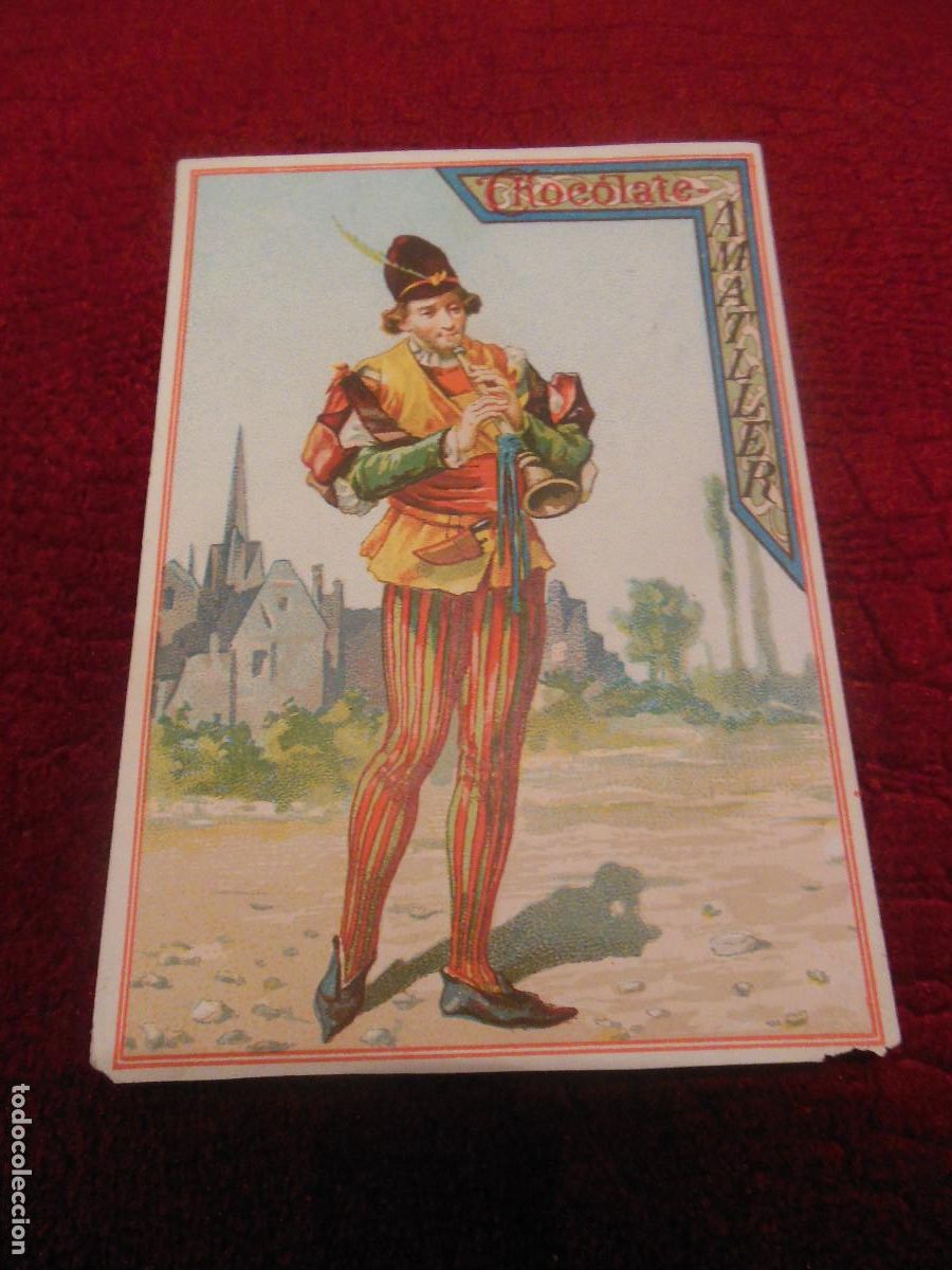Coleccionismo cromos antiguos: CROMO CHOCOLATE AMATLLER DE BARCELONA - FLAUTISTA M&Uacute;SICA