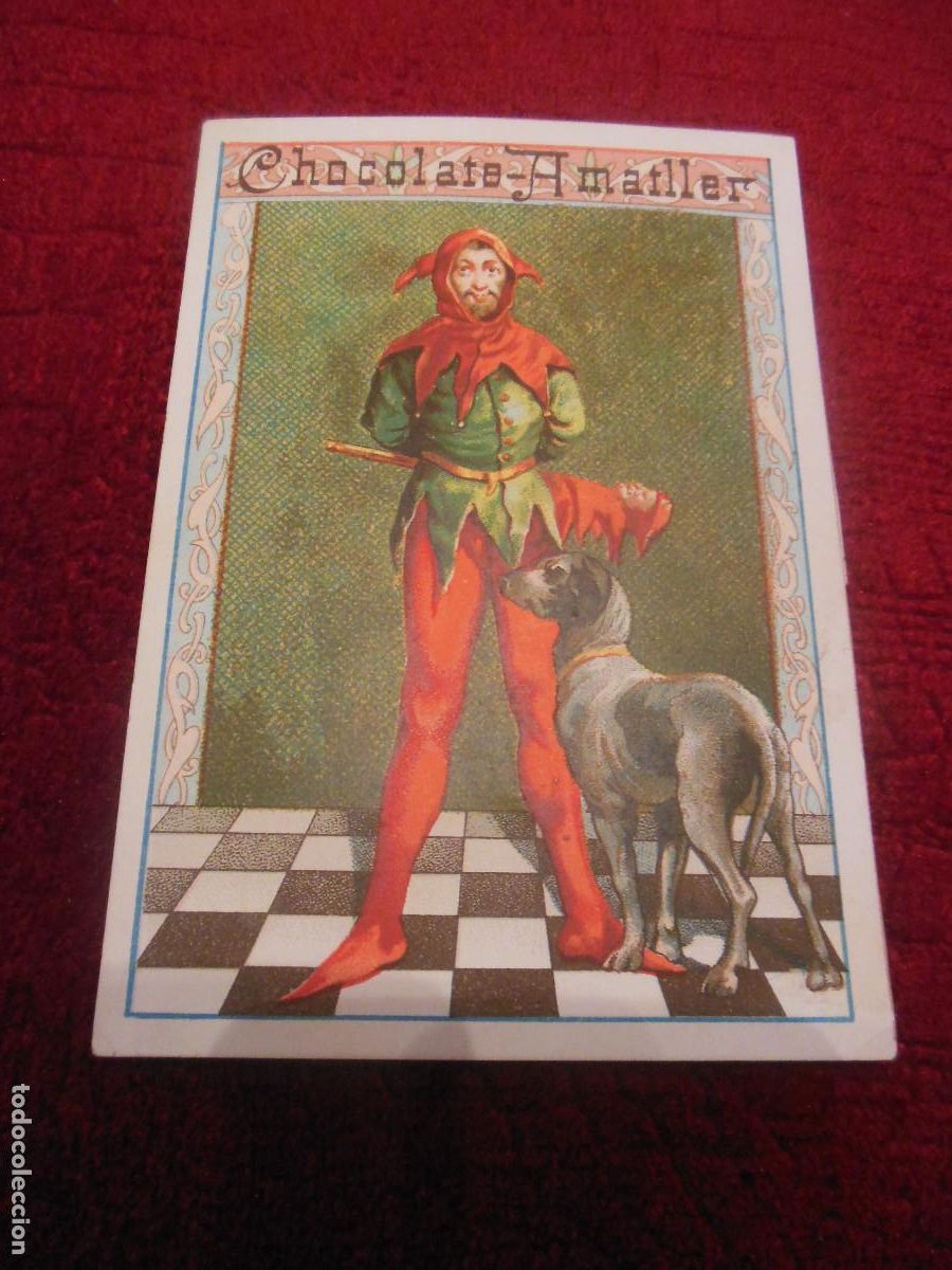 Coleccionismo cromos antiguos: CROMO CHOCOLATE AMATLLER DE BARCELONA - BUF&Oacute;N CON PERRO