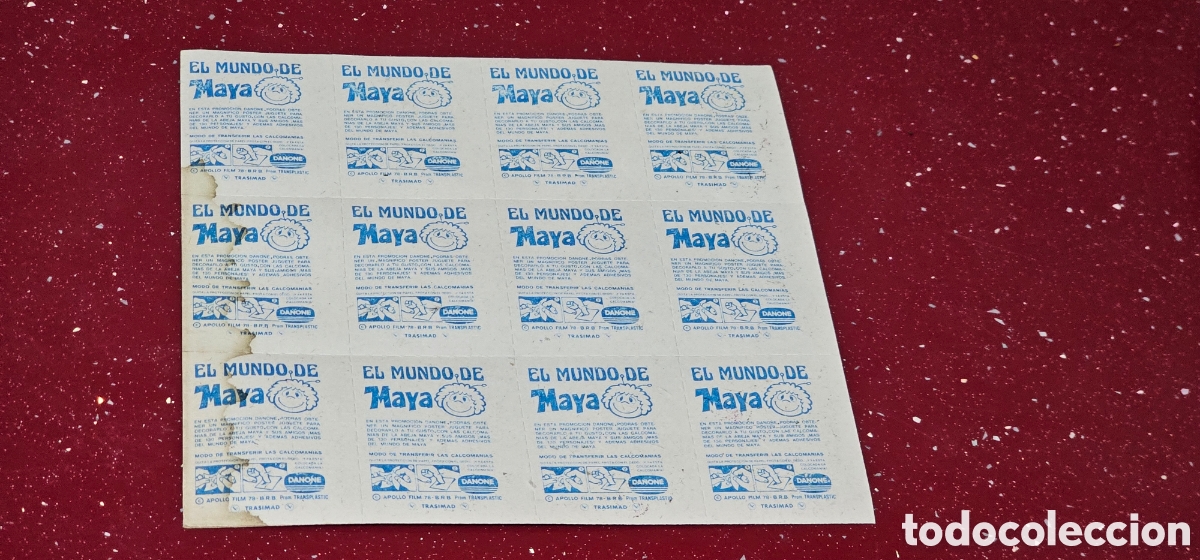 Coleccionismo cromos antiguos: Calcomanias abeja maya danone - Foto 1