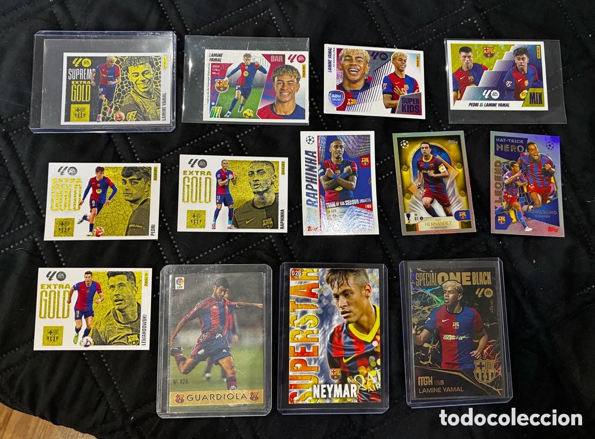 Coleccionismo cromos antiguos: Lote espectacular FC Barcelona(yamal y messi)