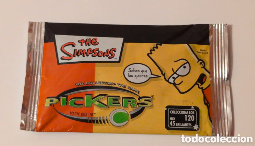 Sammeln alte Sammelbilder: Raro sobre sin abrir The Simpsons. Pickers. Magic Box Int