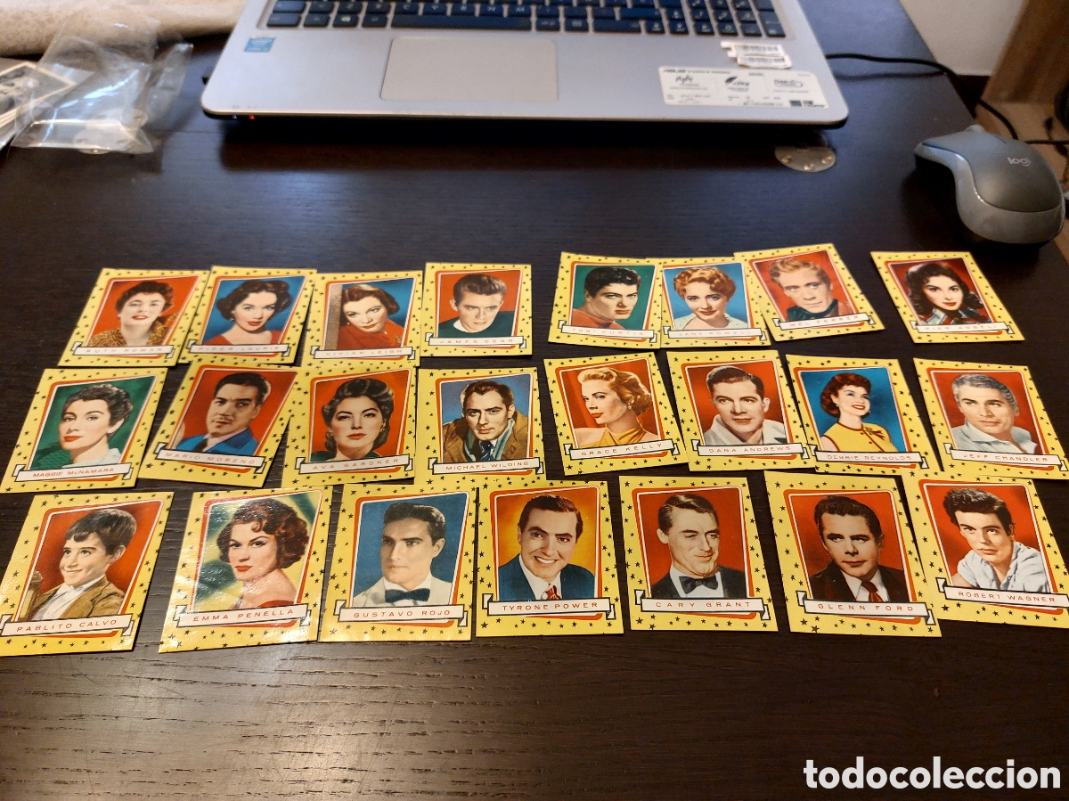 Coleccionismo cromos antiguos: Lote de 23 cromos Famosas Estrellas de la Pantalla . Ed. Bruguera. Sin pegar