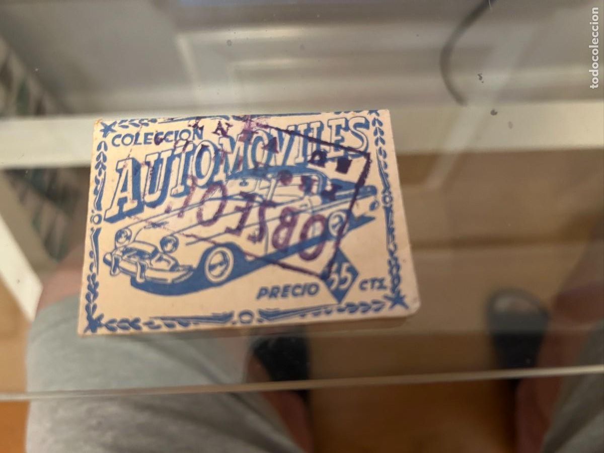 Collectable Antique Stickers: AUTOMOVILES SOBRE DE CROMOS VACIO
