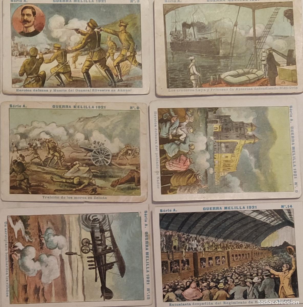 Coleccionismo cromos antiguos: GUERRA MELILLA 1921 1922 - SERIE A Y B COMPLETAS DE 50 CROMOS ANTIGUOS -VER FOTOS