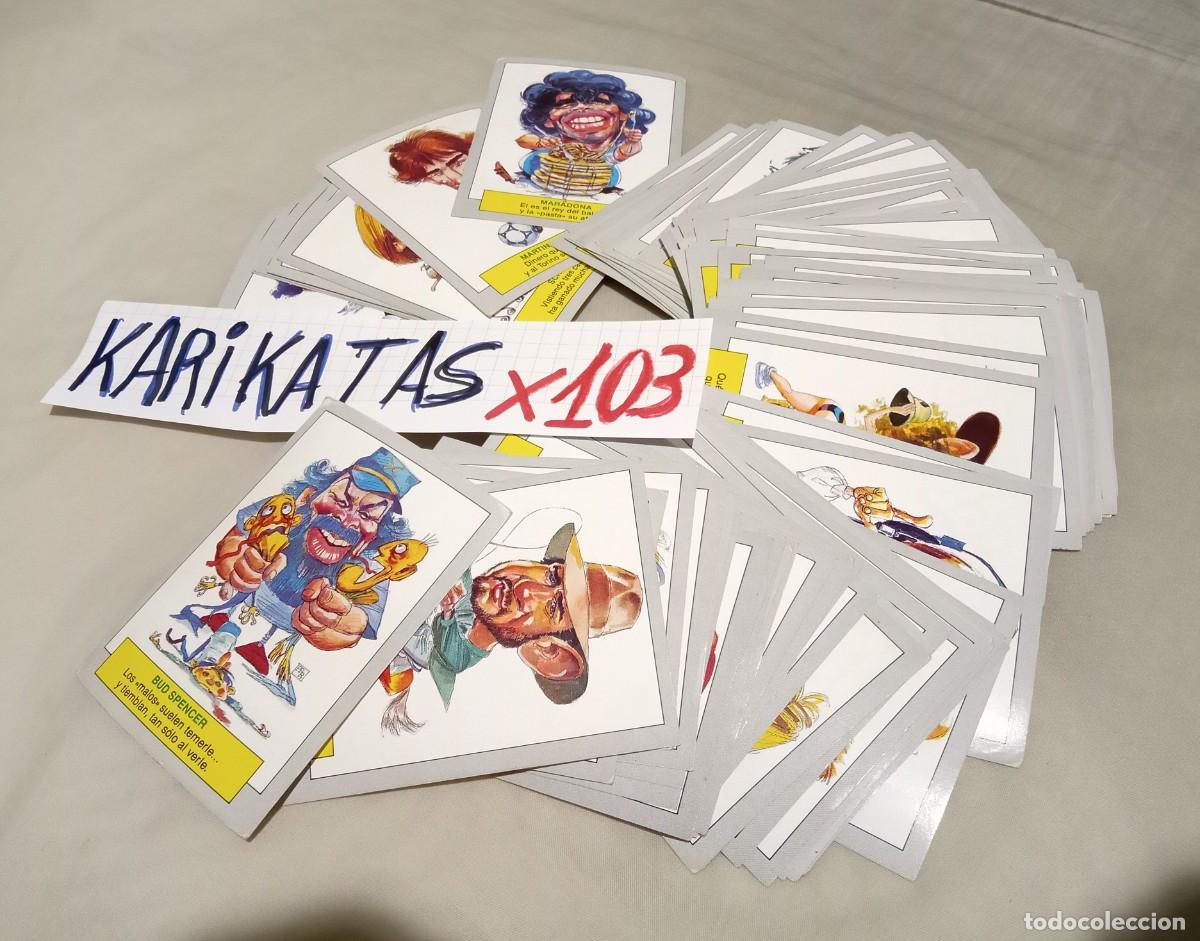 Coleccionismo cromos antiguos: CROMO CROMOS PEGATINA PEGATINAS STICKERS KARIKATAS EDICIONES ESTE 1990 MARADONA SET x103 PRECIO FIJO
