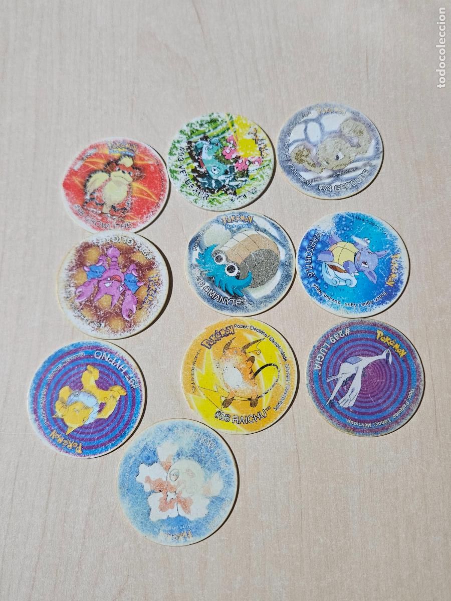 Coleccionismo cromos antiguos: LOTE TAZOS POKEMON MAL ESTADO