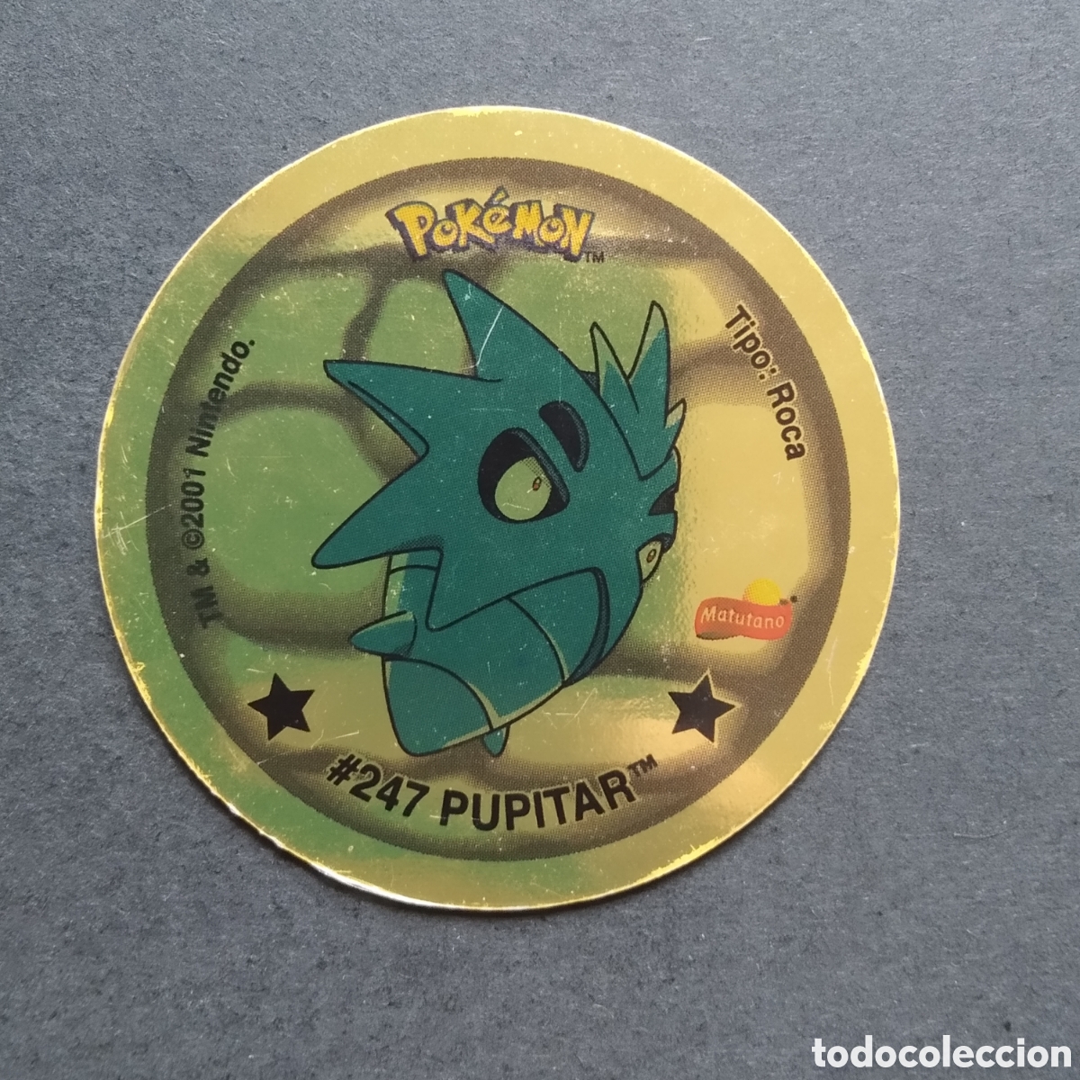 Colecionismo Cromos antigos: TAZO - N&ordm; #247 PUPITAR / #248 TYRANITAR - GIGANTAZO 4 POKEMON - MATUTANO - A&Ntilde;O 2001