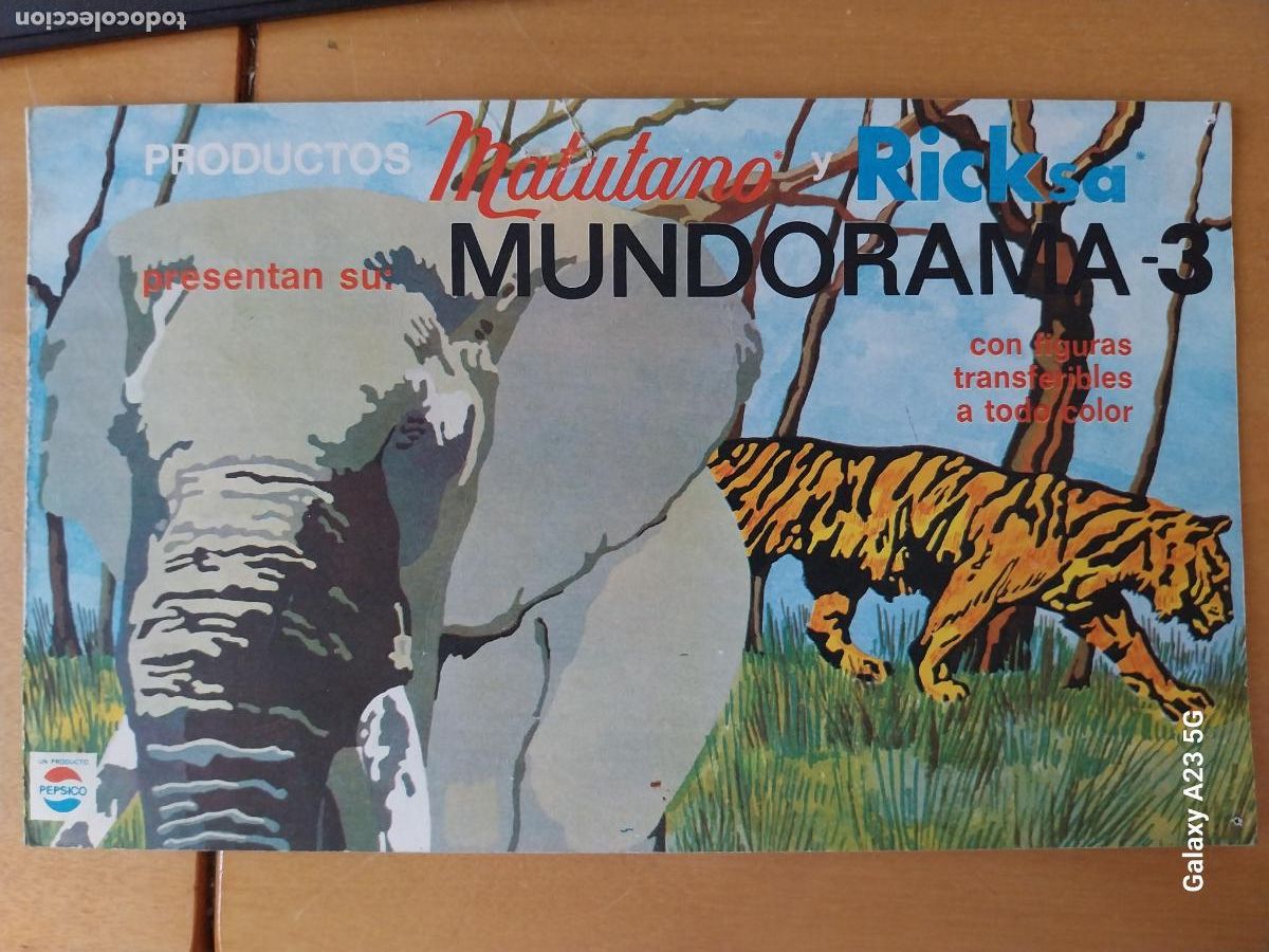 Coleccionismo cromos antiguos: MUNDORAMA MATUTANO PEPSI PEPSICO MUNDORAMA 3 RICKSA DIORAMA 22X13.5CMS 1974 DIPTICO