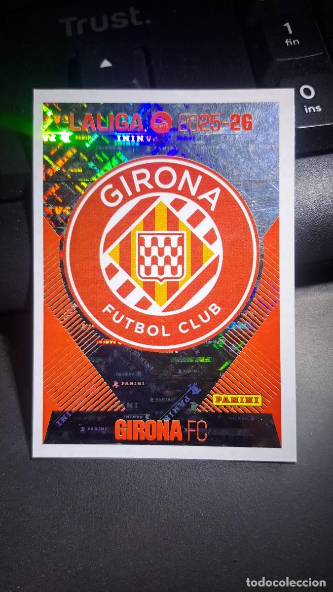 Coleccionismo cromos antiguos: CROMO ESCUDO GIRONA 1 LIGA 2025 2026 25 26 ESTE PANINI NUNCA PEGADO
