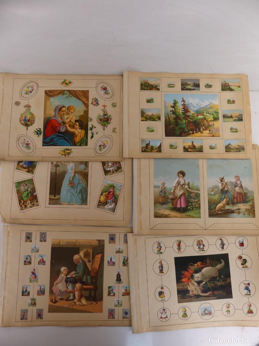 Collectable Antique Stickers: LOTE DE 6 HOJAS CON CROMOS