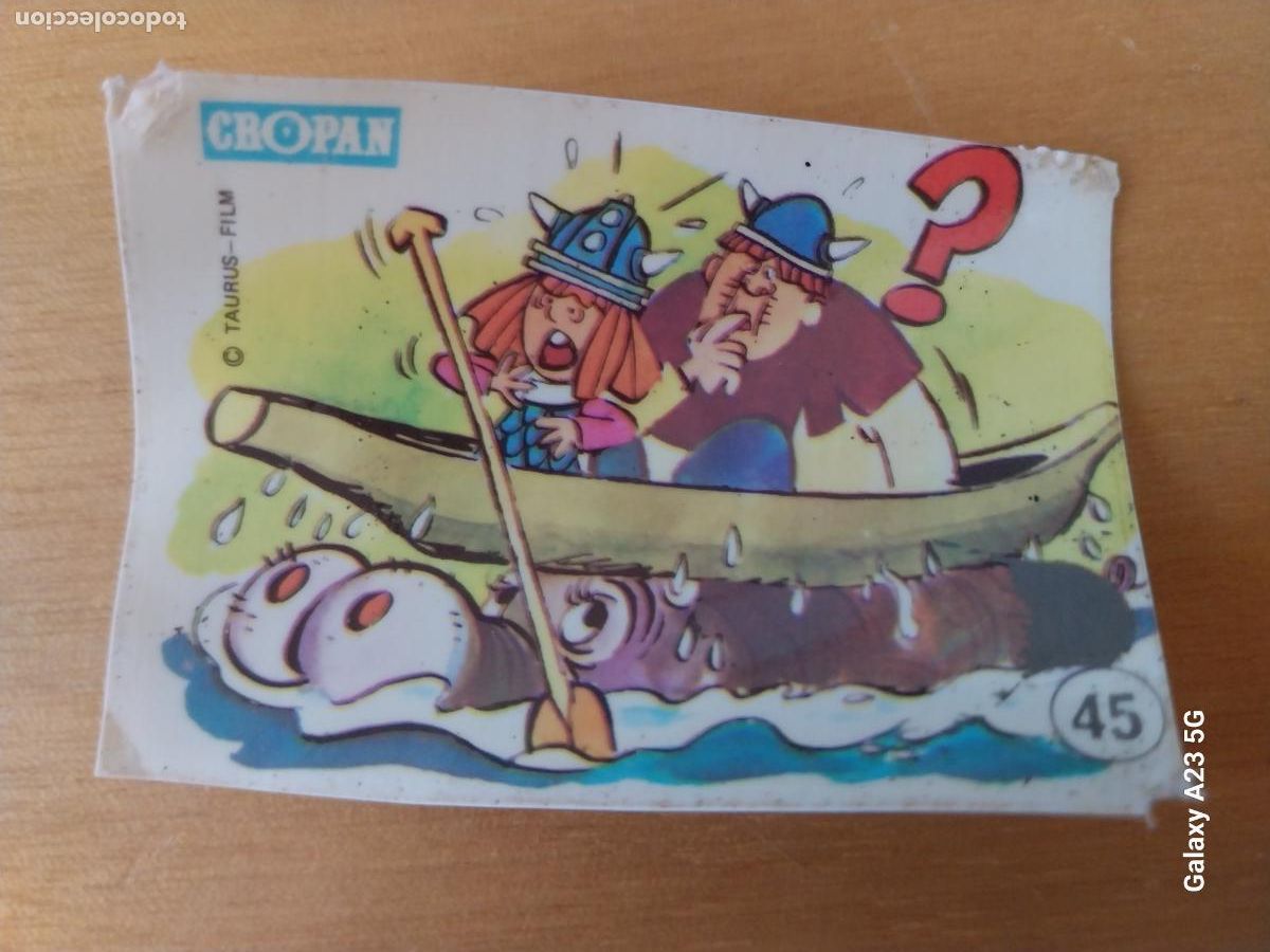 Collectable Antique Stickers: CROPAN WICKIE VICKY WICKY VIKINGO A&Ntilde;OS 70 CROMO 45 ORIGINAL PL&Aacute;STICO LEER