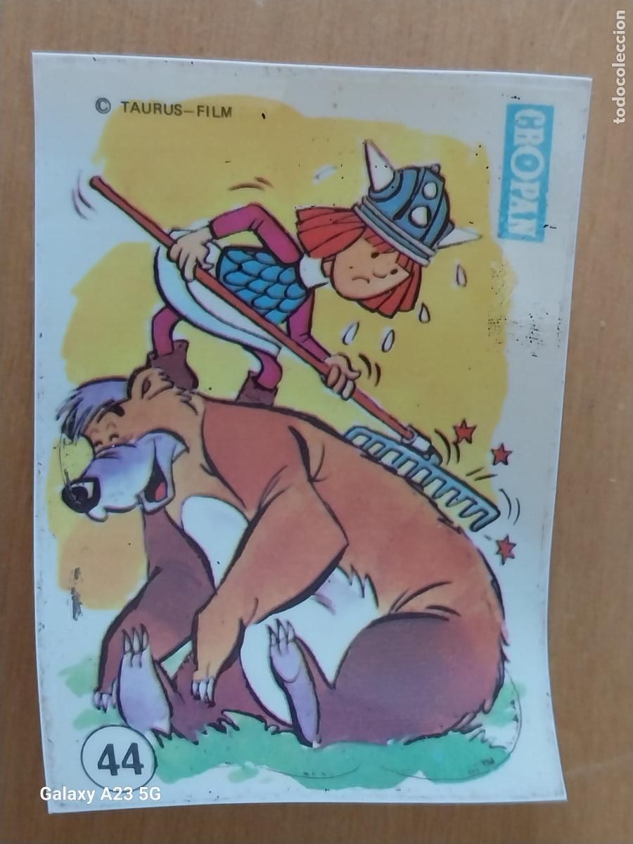 Collectable Antique Stickers: CROPAN WICKIE VICKY WICKY VIKINGO A&Ntilde;OS 70 CROMO 44 ORIGINAL PL&Aacute;STICO LEER