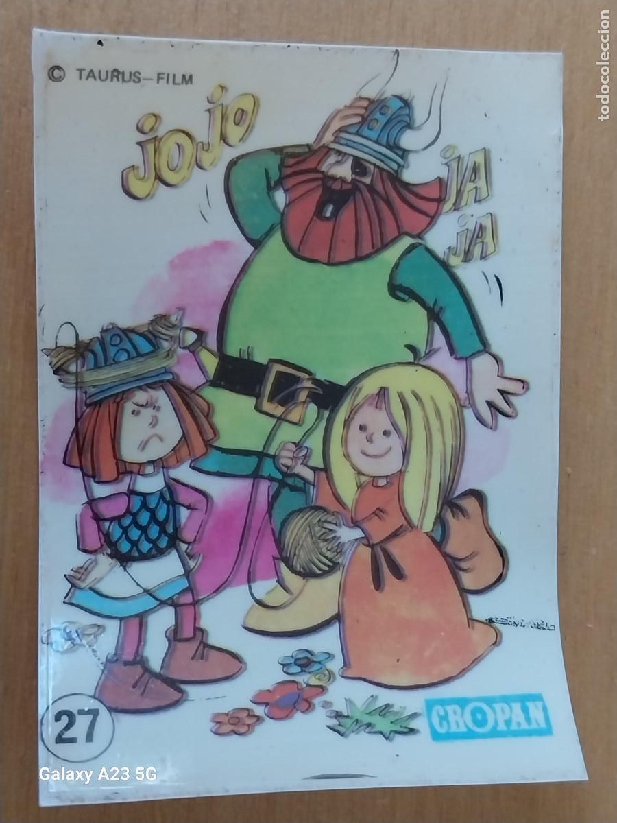 Coleccionismo cromos antiguos: CROPAN WICKIE VICKY WICKY VIKINGO A&Ntilde;OS 70 CROMO 27 ORIGINAL PL&Aacute;STICO LEER