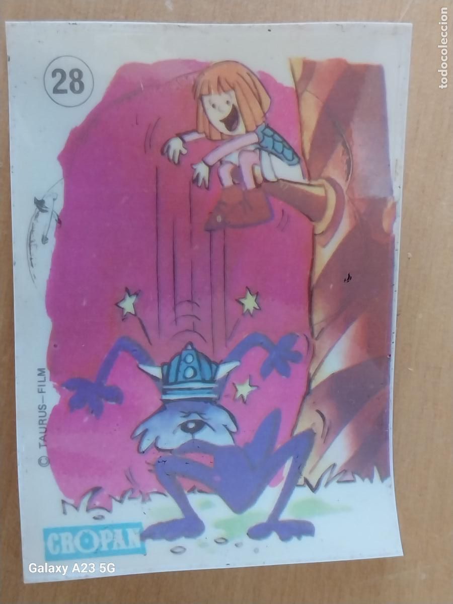 Collectable Antique Stickers: CROPAN WICKIE VICKY WICKY VIKINGO A&Ntilde;OS 70 CROMO 28 ORIGINAL PL&Aacute;STICO LEER