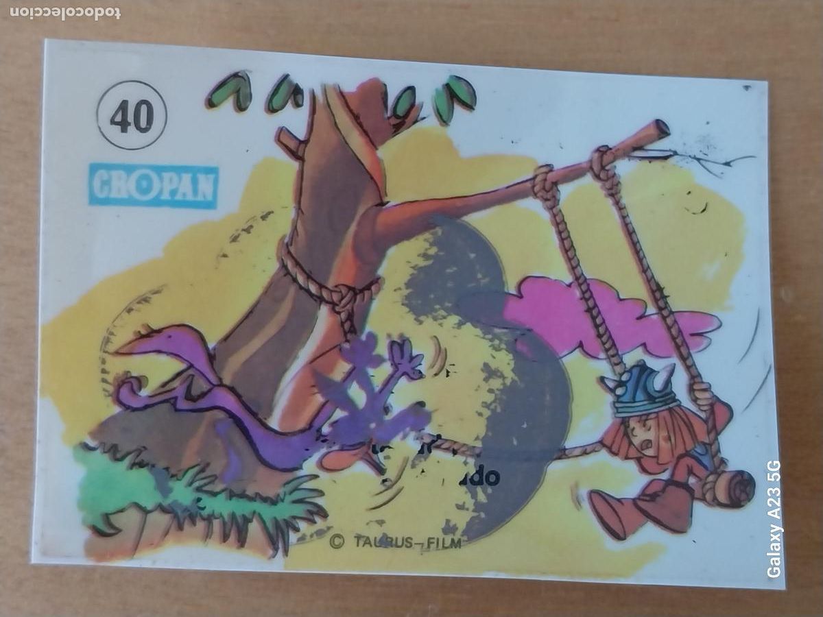 Collectable Antique Stickers: CROPAN WICKIE VICKY WICKY VIKINGO A&Ntilde;OS 70 CROMO 40 ORIGINAL PL&Aacute;STICO LEER