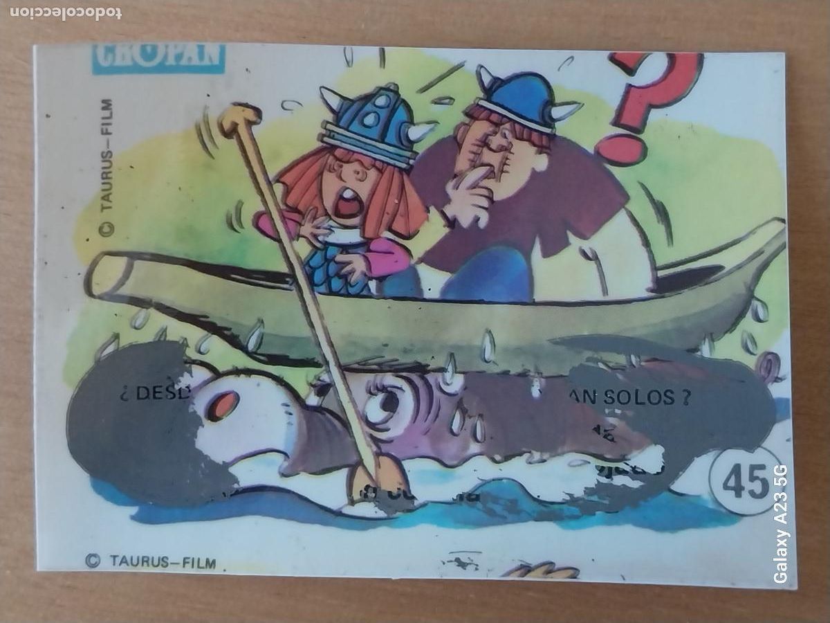 Coleccionismo cromos antiguos: CROPAN WICKIE VICKY WICKY VIKINGO A&Ntilde;OS 70 CROMO 45 ORIGINAL PL&Aacute;STICO LEER PREMIUM PASTELITOS