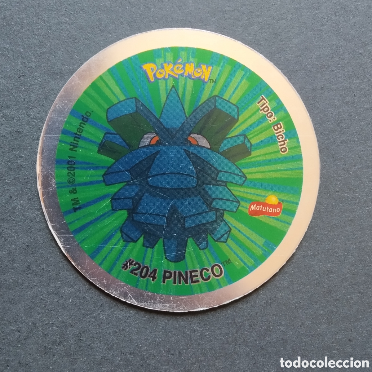 Collectable Antique Stickers: TAZO - N&ordm; #204 PINECO / #205 FORRETRESS - GIGANTAZO 4 POKEMON - MATUTANO - A&Ntilde;O 2001