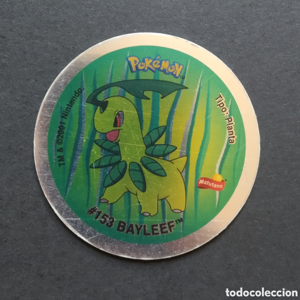 Colecionismo Cromos antigos: TAZO - N&ordm; #153 BAYLEEF / #154 MEGANIUM - GIGANTAZO 4 POKEMON - MATUTANO - A&Ntilde;O 2001