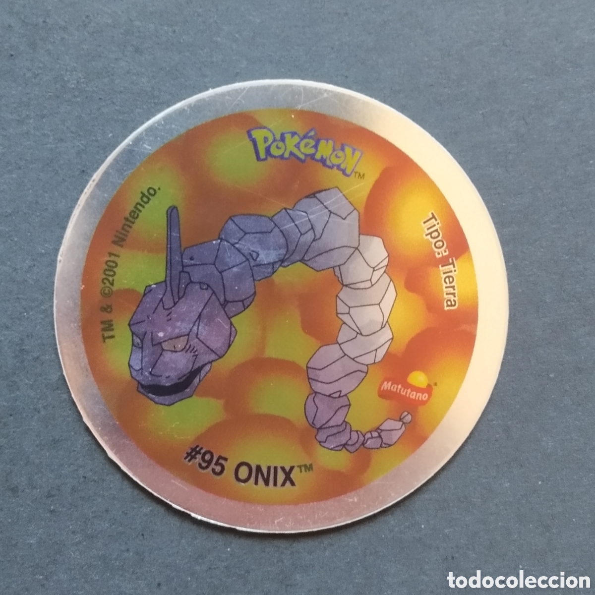 Collectionnisme Cartes &agrave; collectionner anciennes: TAZO - N&ordm; #95 ONIX / #208 STEELIX - GIGANTAZO 4 POKEMON - MATUTANO - A&Ntilde;O 2001