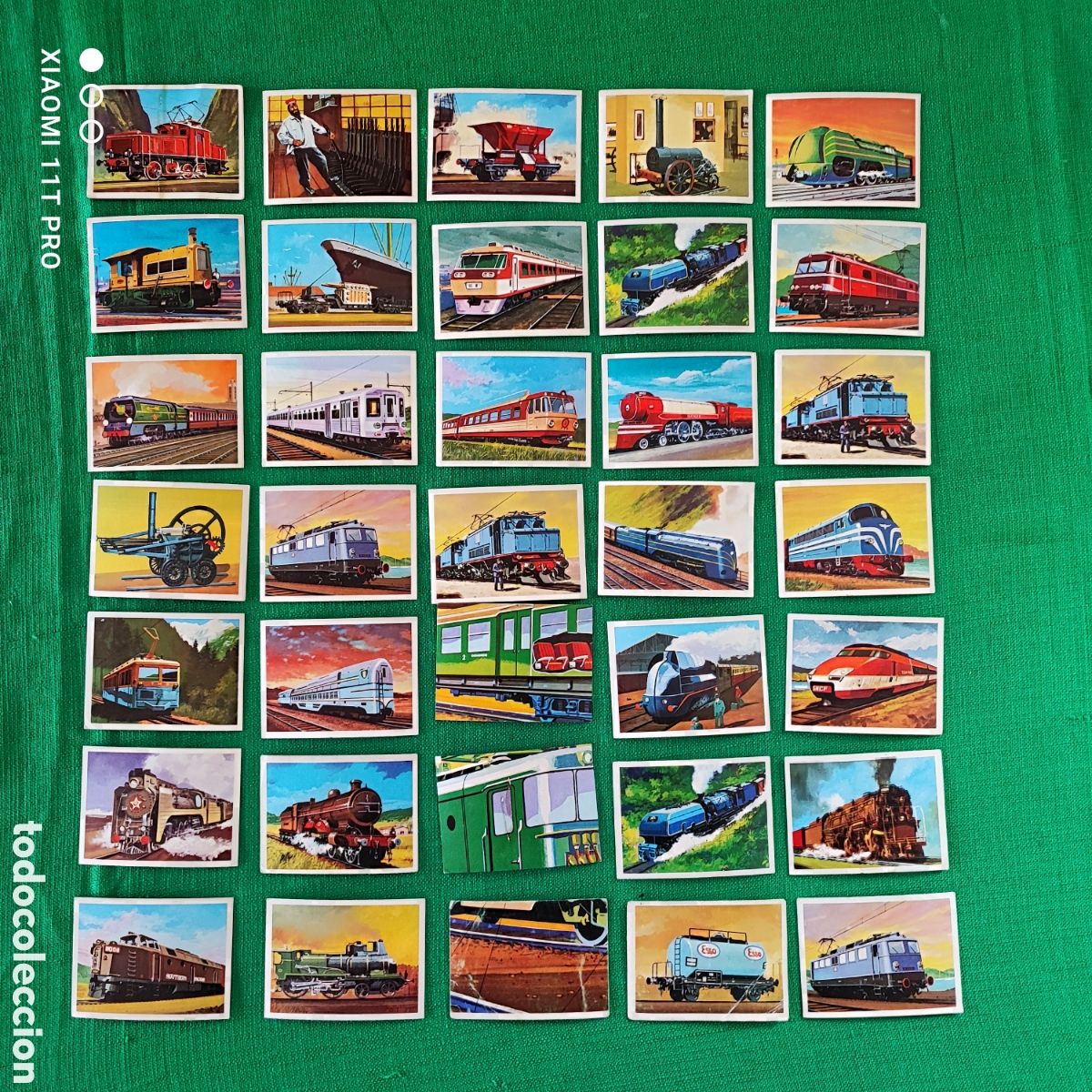Coleccionismo cromos antiguos: Lote compuesto de 36 cromos de Trenes.