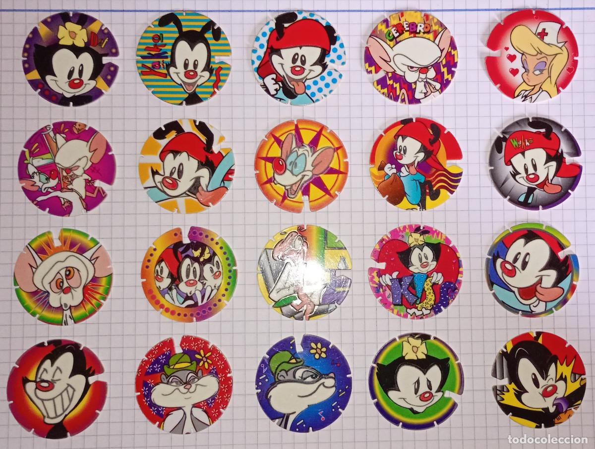 Coleccionismo cromos antiguos: Brilla tazos Animaniacs Warner Bross. COMPLETA