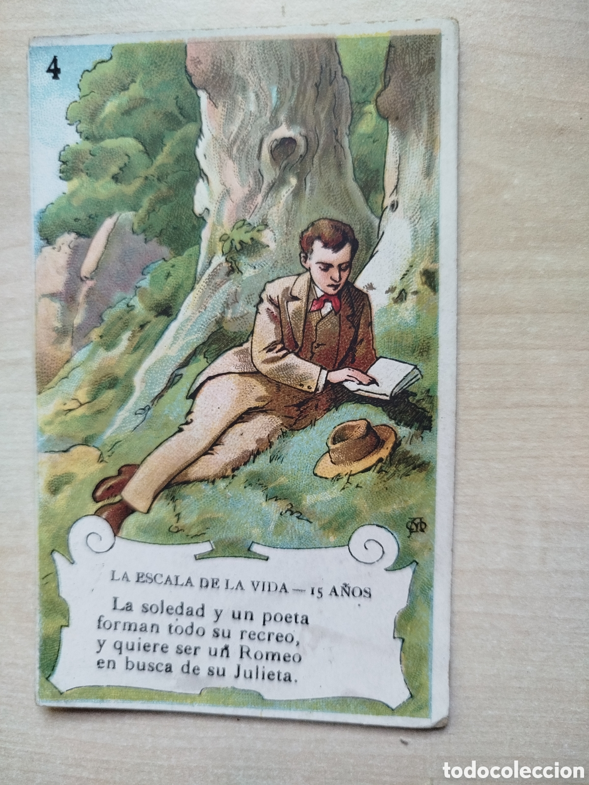 Coleccionismo cromos antiguos: La escala de la vida, n&uacute;m. 4, Chocolate Amatller