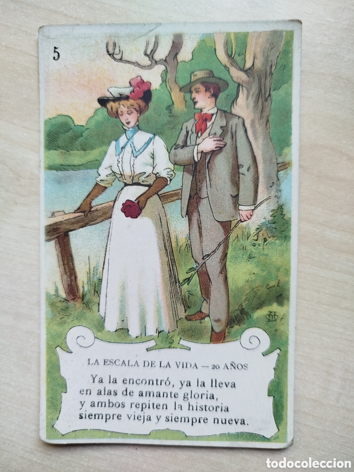 Coleccionismo cromos antiguos: La escala de la vida, n&uacute;m. 5, Chocolate Amatller