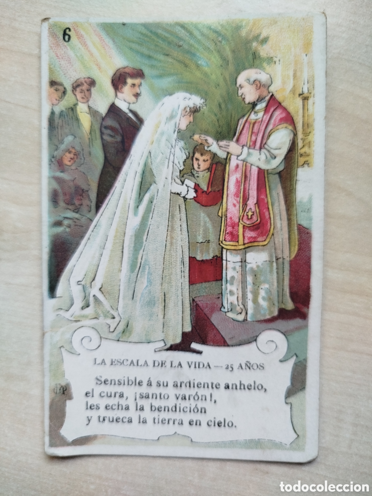 Coleccionismo cromos antiguos: La escala de la vida, n&uacute;m. 6, Chocolate Amatller