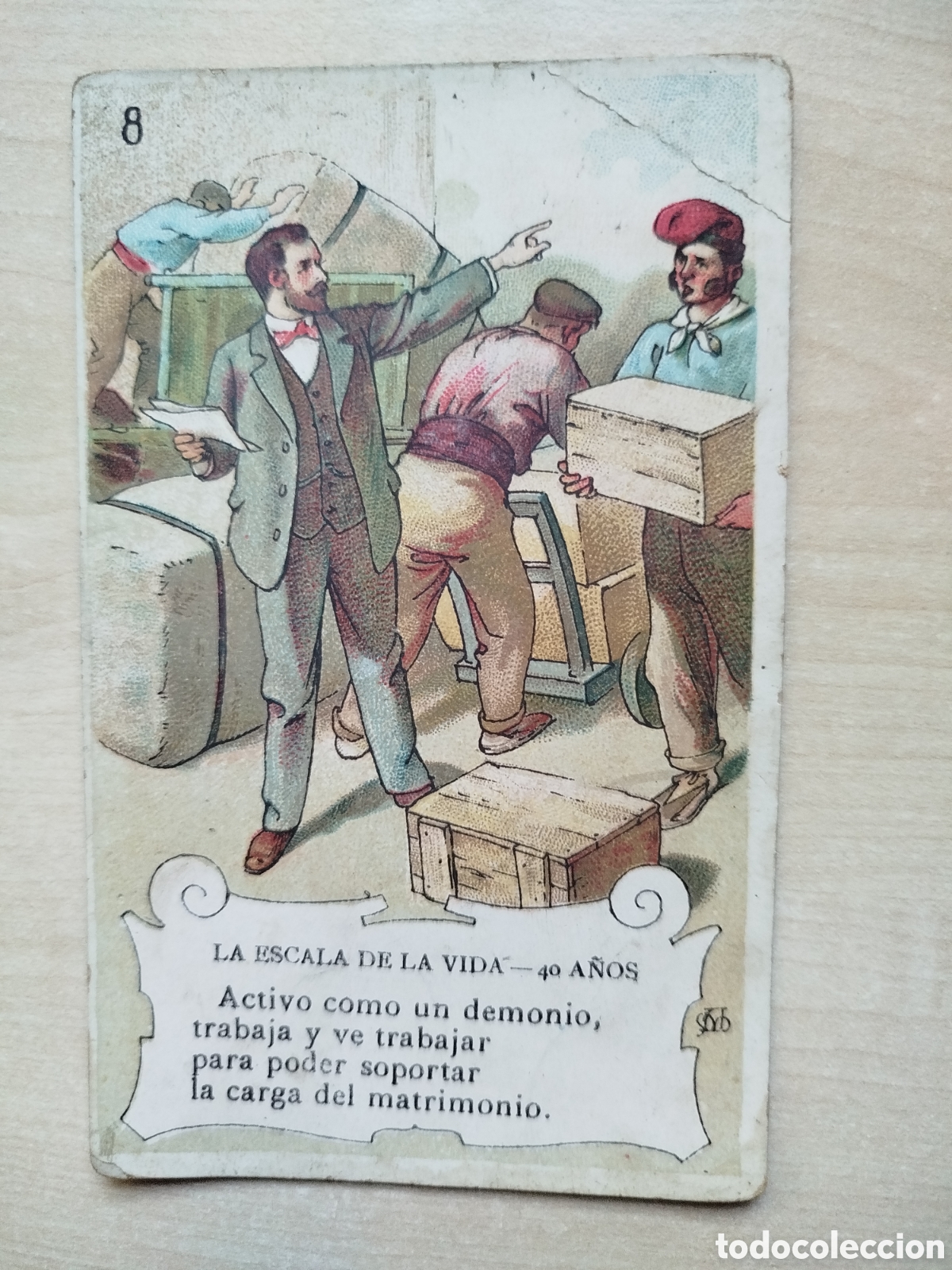 Coleccionismo cromos antiguos: La escala de la vida, n&uacute;m. 8, Chocolate Amatller
