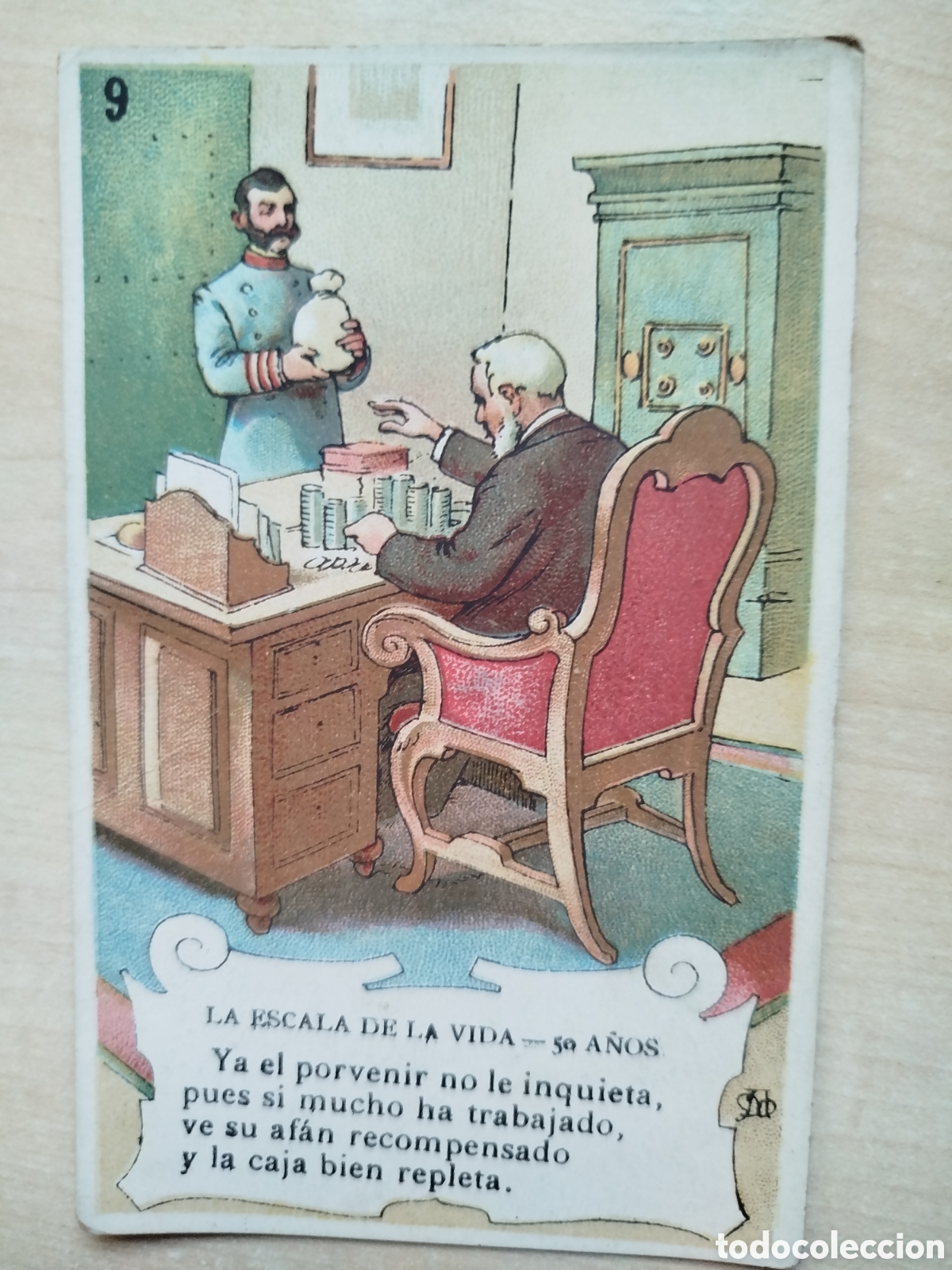 Coleccionismo cromos antiguos: La escala de la vida, n&uacute;m. 9, Chocolate Amatller