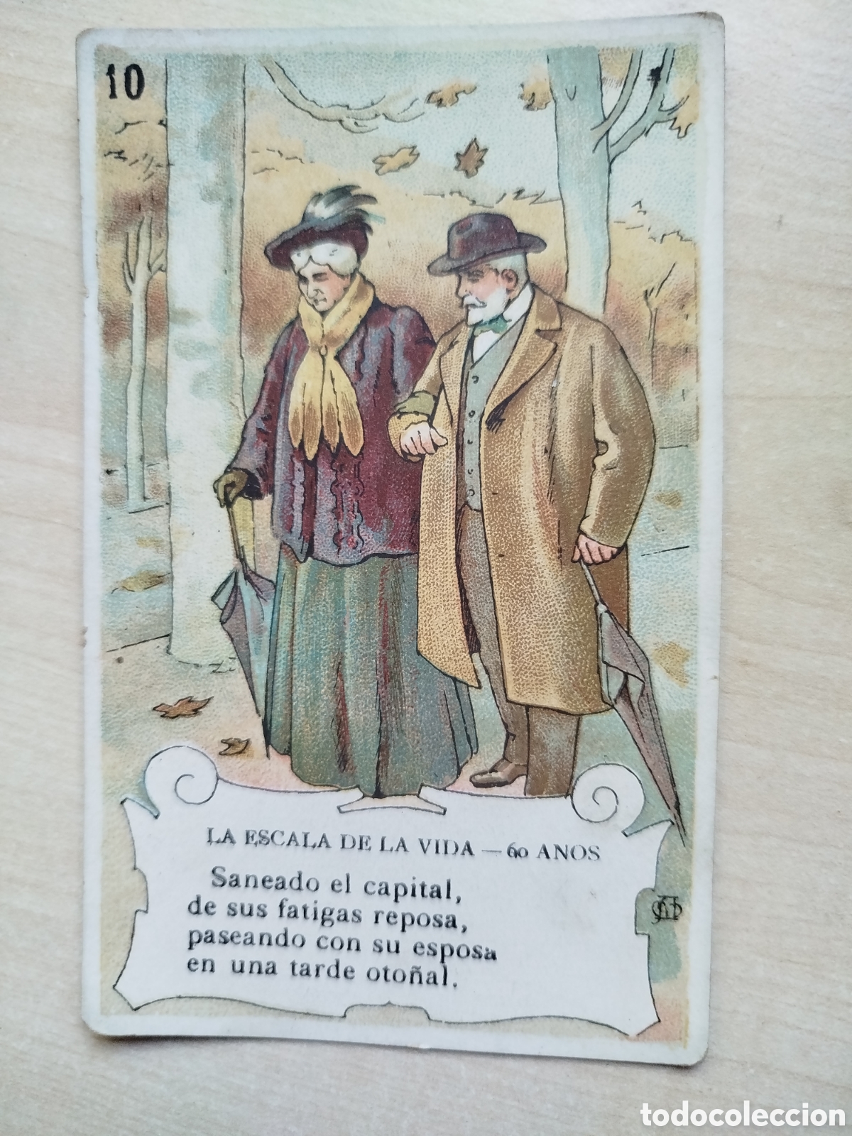Coleccionismo cromos antiguos: La escala de la vida, n&uacute;m. 10, Chocolate Amatller