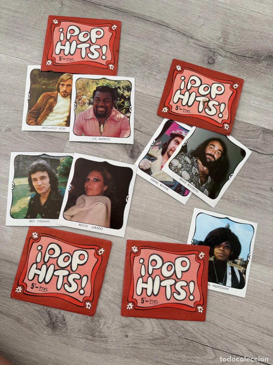 Coleccionismo cromos antiguos: Pop Hits - 7 cromos y 4 sobres abiertos - raros