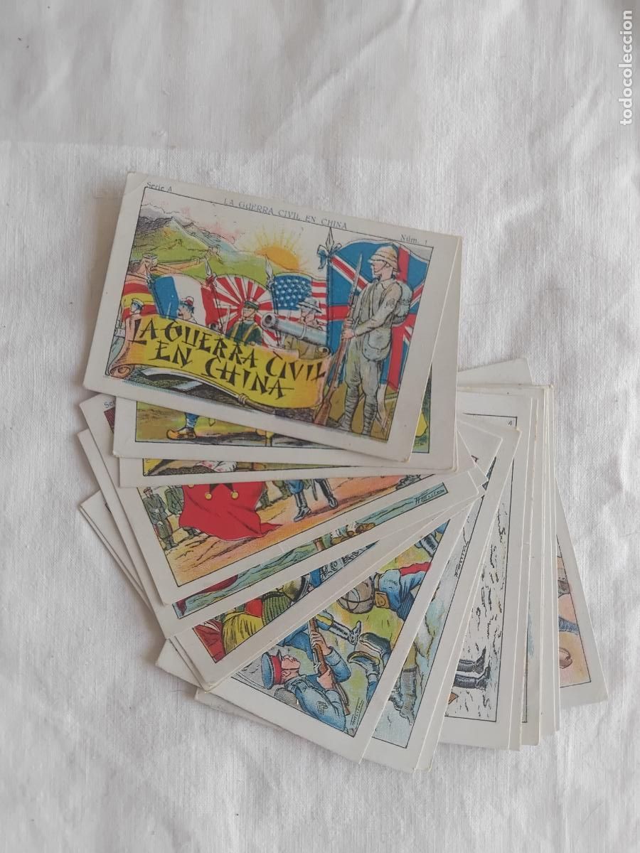 Coleccionismo cromos antiguos: LA GUERRA CIVIL EN CHINA. COLECCION COMPLETA 18 CROMOS. CHOCOATE E. JUNCOSA.