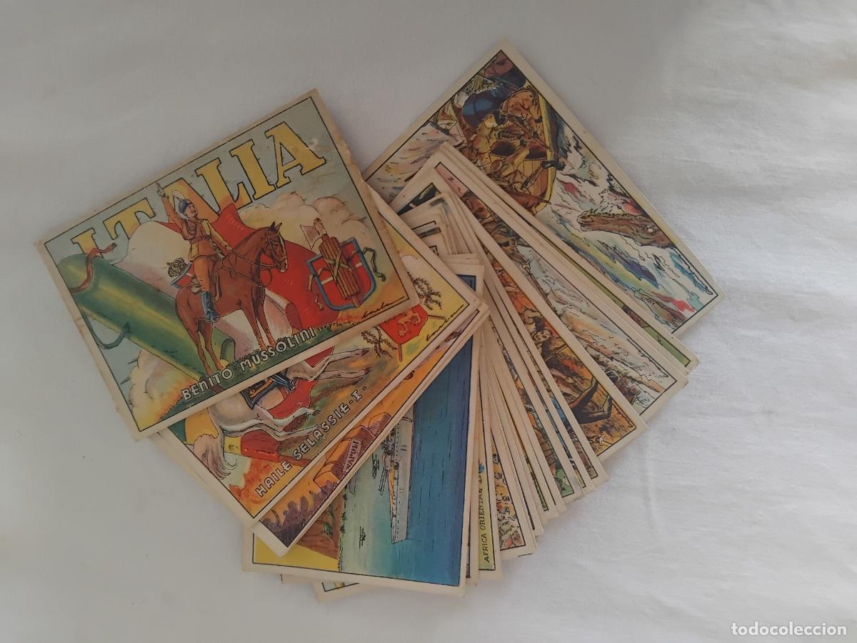 Coleccionismo cromos antiguos: GUERRA ITALO-ETIOPE SERIE A COLECCION COMPLETA DE 24 CROMOS. CHOCOLATES SUPREMO CARAVANA