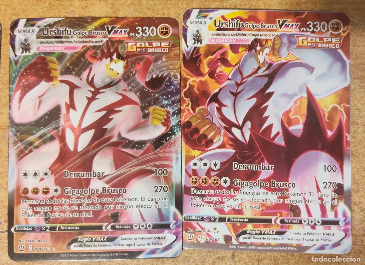 Coleccionismo cromos antiguos: CROMOS DE POK&Eacute;MON DE VMAW URSHIFU GOLPE BRUSCO PS 330 DEL A&Ntilde;O 2021 - 2 unidades
