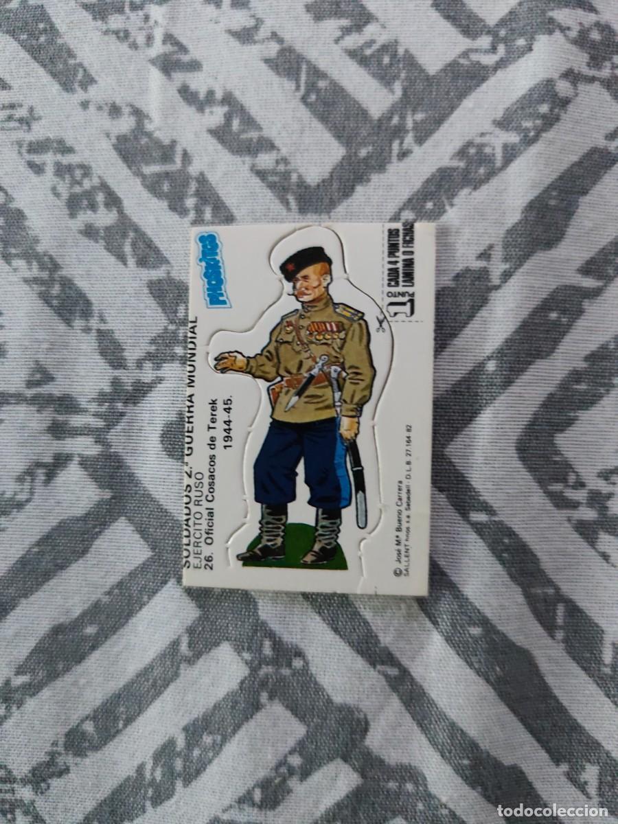 Sammeln alte Sammelbilder: CROMO TROQUELADO PHOSKITOS SOLDADOS 2 GUERRA MUNDIAL. 26. Oficial Cosacos de Terek