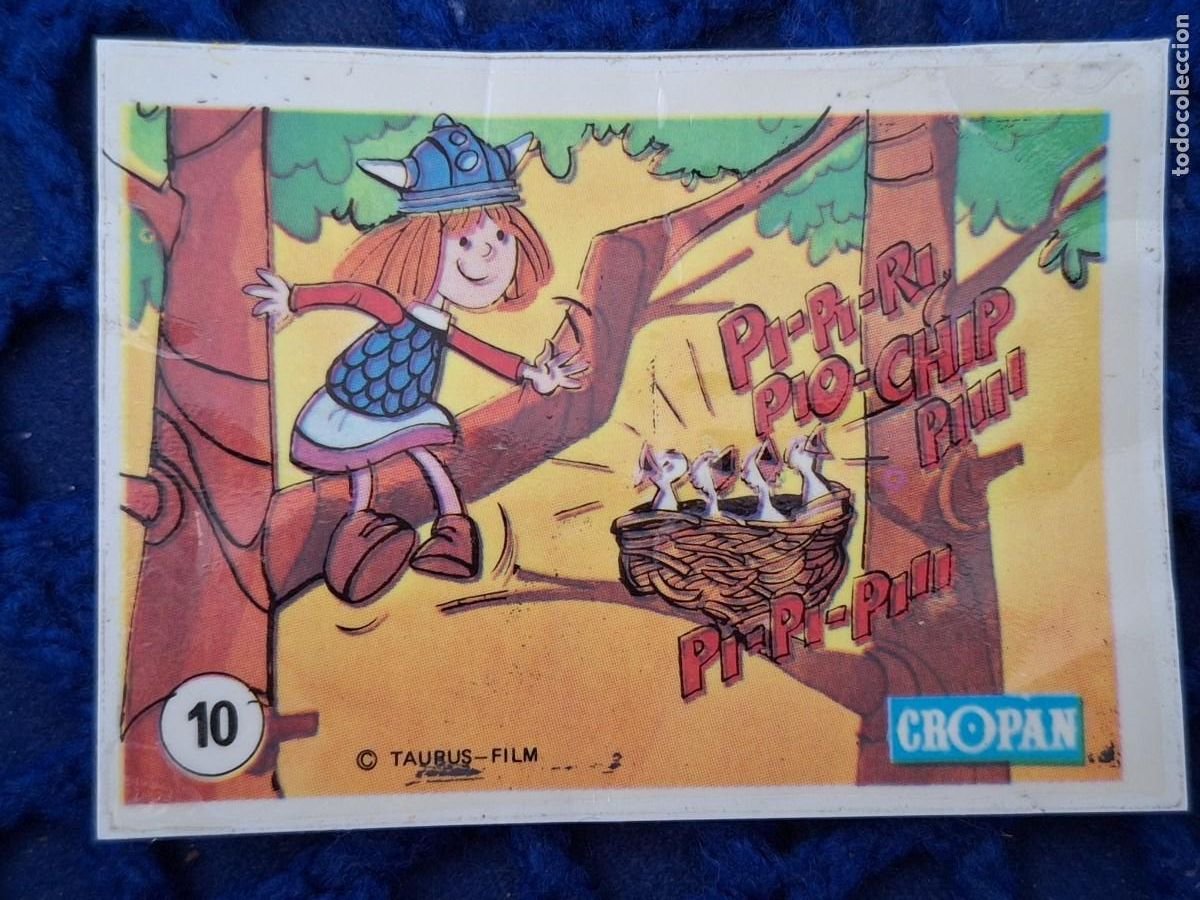 Coleccionismo cromos antiguos: CROPAN CROMO PLASTICO ALBUM WICKIE VIKINGO MUY DIFICIL NUMERO 10 SERIE CON CAPA PROTECTORA