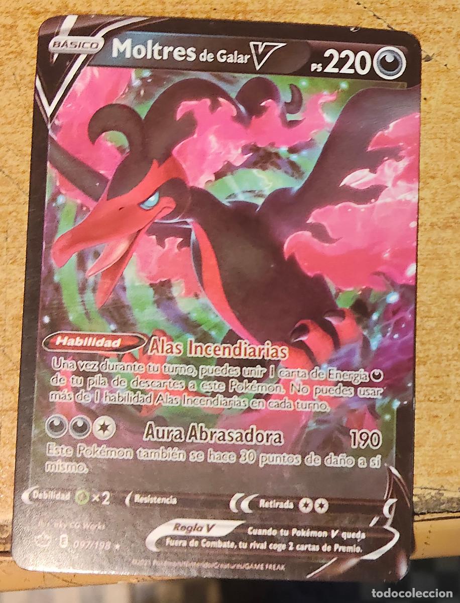 Coleccionismo cromos antiguos: CROMOS DE POK&Eacute;MON DE BASIC MOLTRES V HP 220 DEL A&Ntilde;OS 2021 N&ordm; 097 / 198